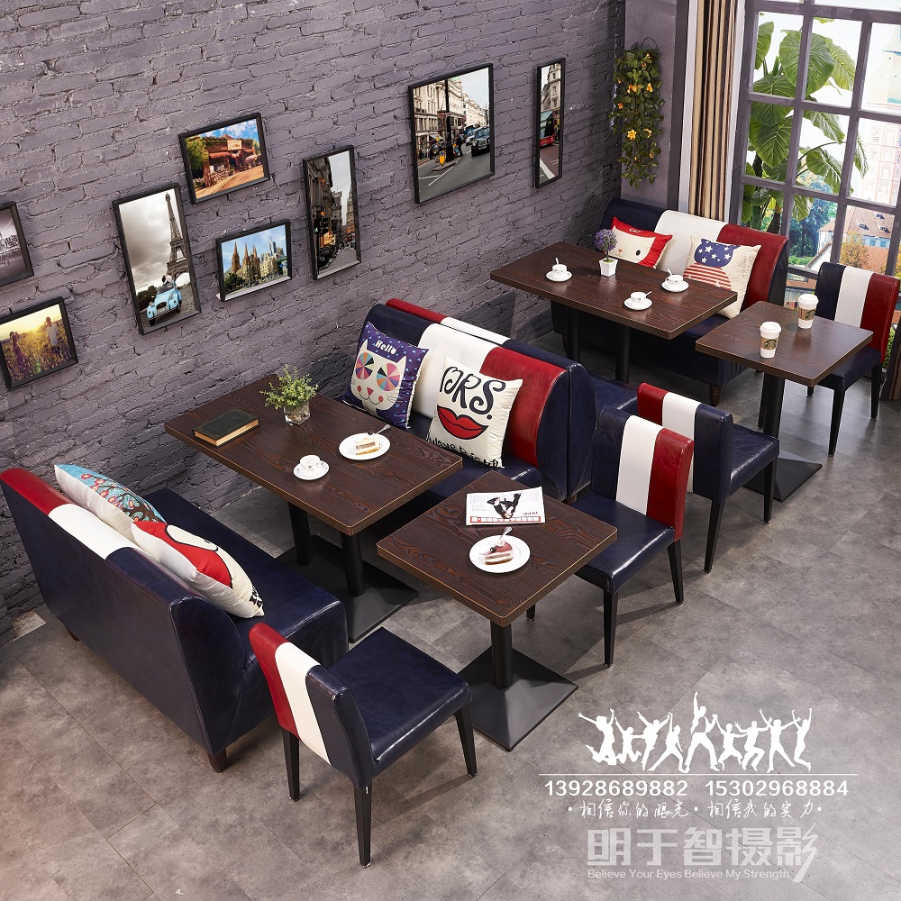 快餐店-中餐厅-烧腊店沙发桌椅组合