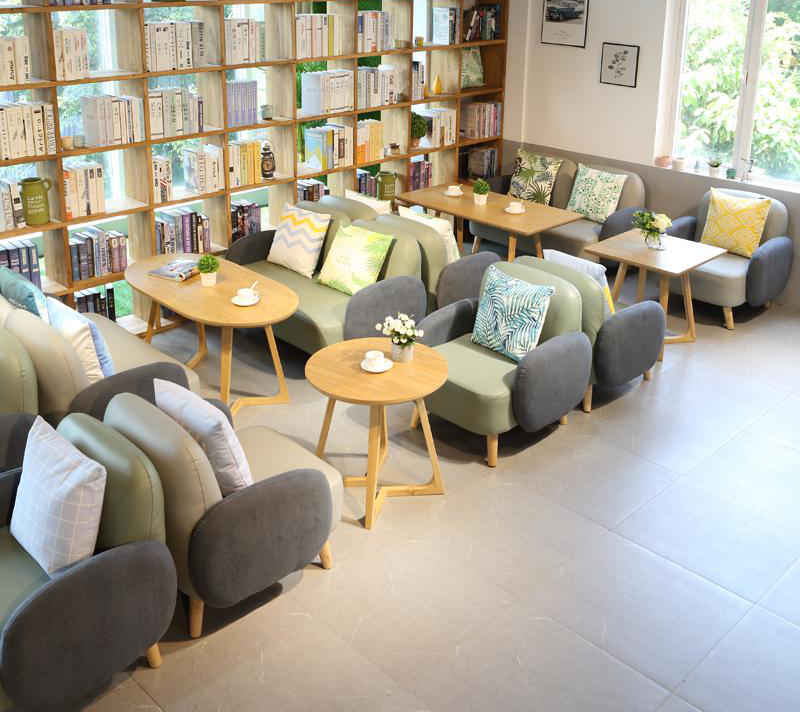 奶茶店甜品店网红桌椅组合 烘培店西餐厅洽谈沙发桌椅组合